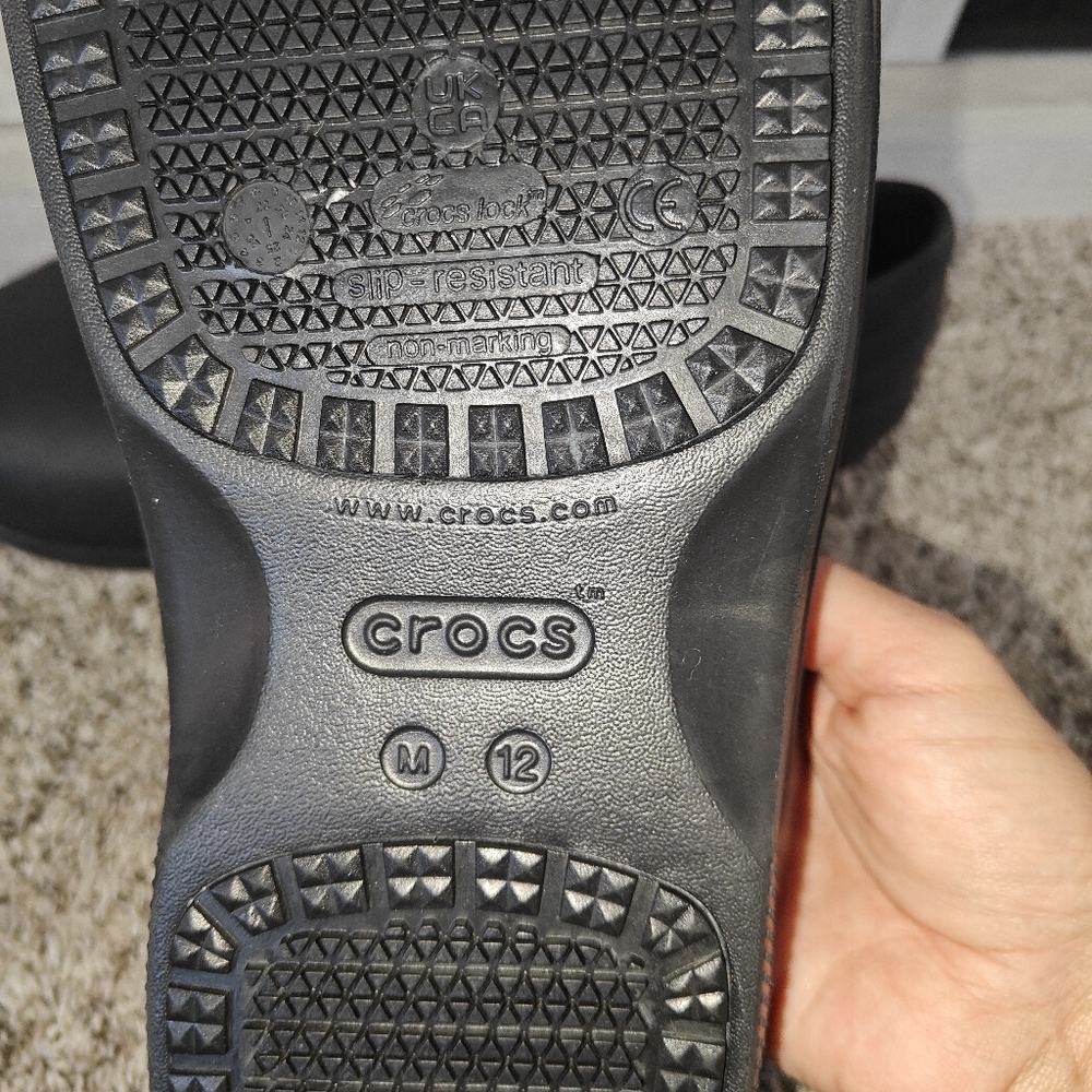 Crocs Unisex Adult On The Clock Work Slip On Clogs Size Mens 12 - Picture 8 of 8